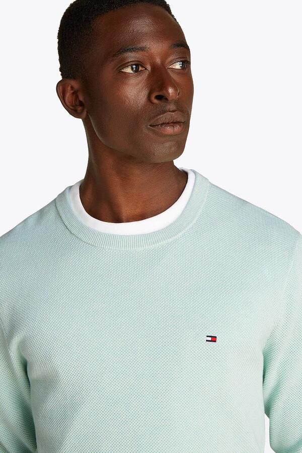 Tommy Hilfiger Trui met ronde hals ESSENTIAL STRUCTURE CREW NECK met structuur en label - Foto 5