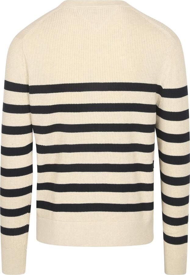 Tommy Hilfiger Gebreide trui STRUCTURE CREW NK met contrastkleurige strepen - Foto 5