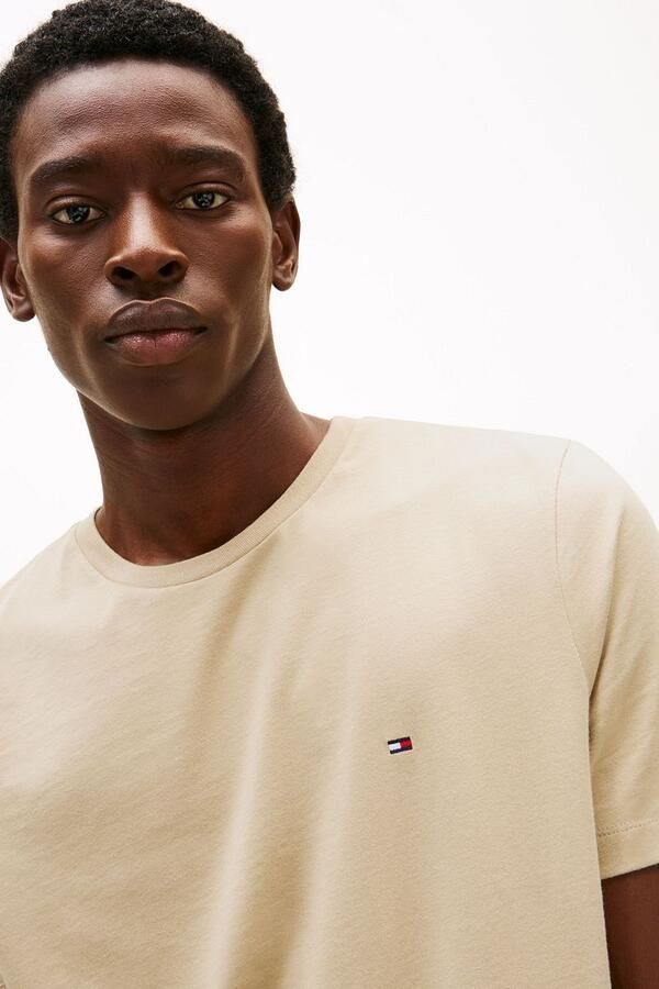 TOMMY HILFIGER Heren Polo's & T-shirts Ess Seasonal Reg Fit Solid Tee Zand - Foto 4