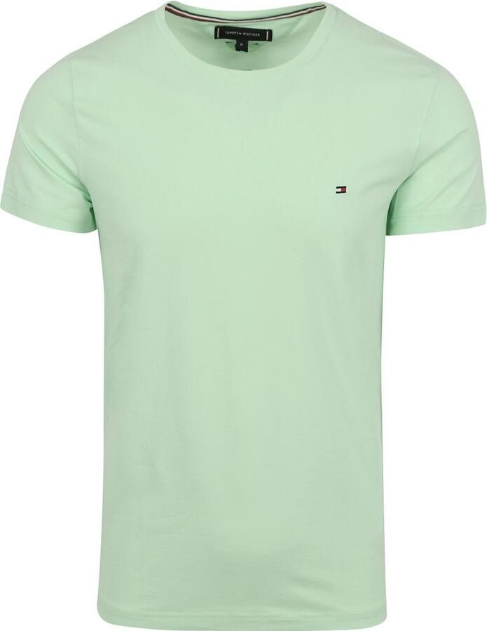 Tommy Hilfiger T-shirt ESSENTIAL REG FIT SOLID TEE met borduursel en ronde hals