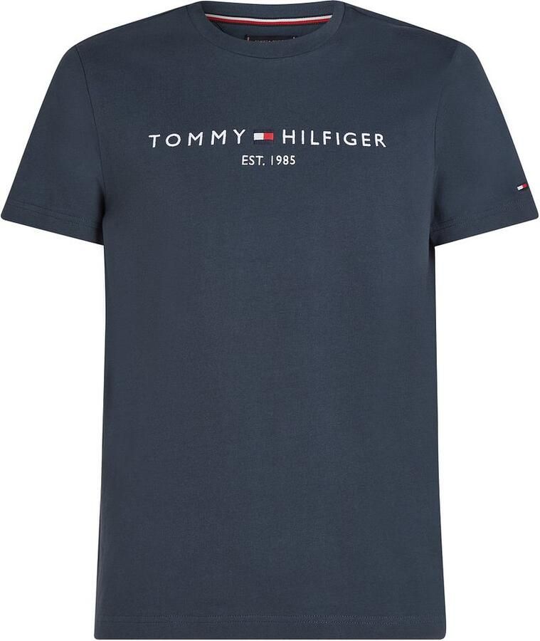 Tommy Hilfiger Blauw T-shirt met korte mouwen Moderne pasvorm Blue Heren