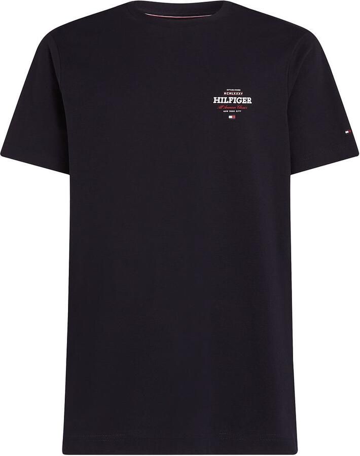 TOMMY HILFIGER Heren Polo's & T-shirts Monotype All American Tee Blauw - Foto 4