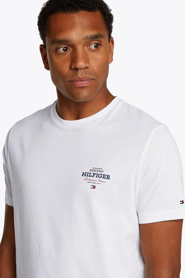 TOMMY HILFIGER Heren Polo's & T-shirts Monotype All American Tee Wit - Foto 7