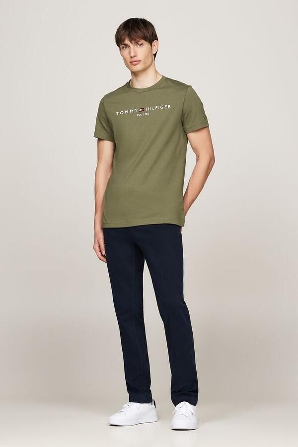 Tommy Hilfiger slim T-shirt donkergroen - Foto 5