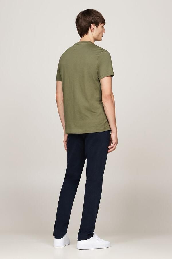 Tommy Hilfiger slim T-shirt donkergroen - Foto 7