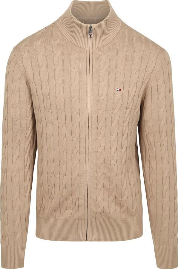 Tommy Hilfiger Regular fit gebreid jack van puur katoen