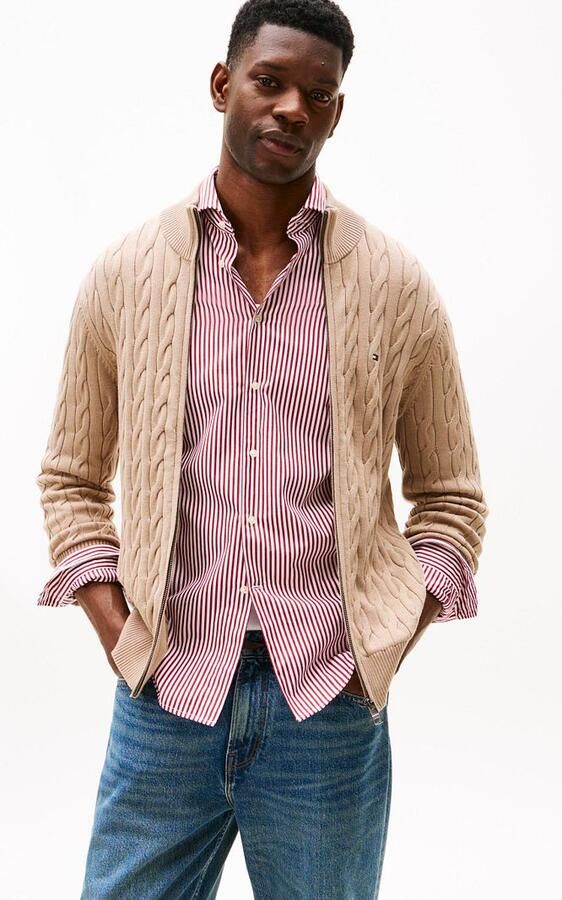 Tommy Hilfiger Regular fit gebreid jack van puur katoen - Foto 5