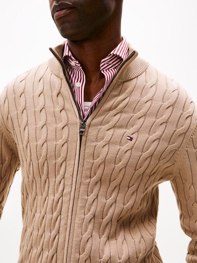 Tommy Hilfiger Regular fit gebreid jack van puur katoen - Foto 2