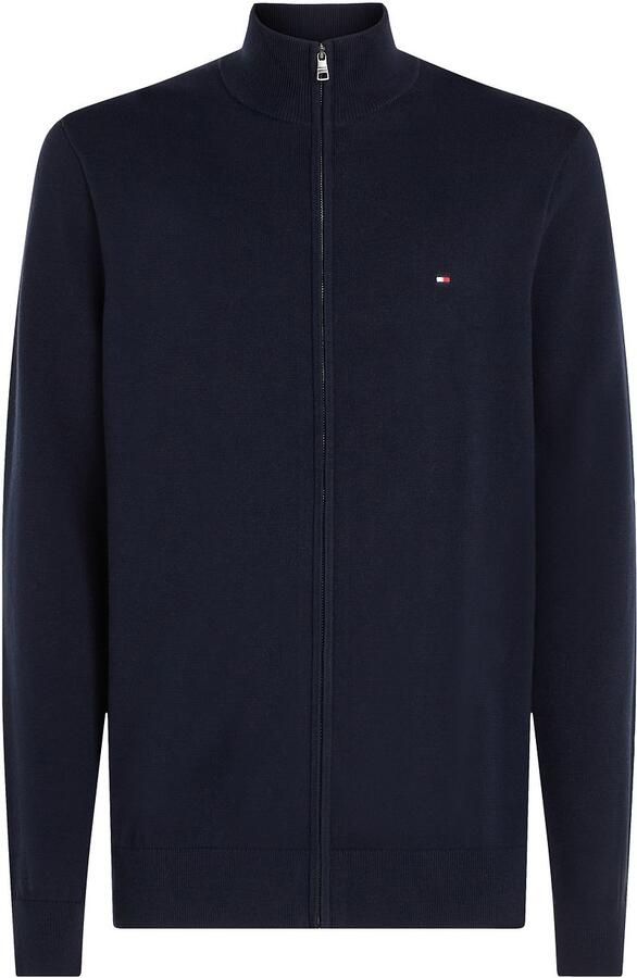 Tommy Hilfiger Gebreid jack met logostitching model 'ESSENTIAL'