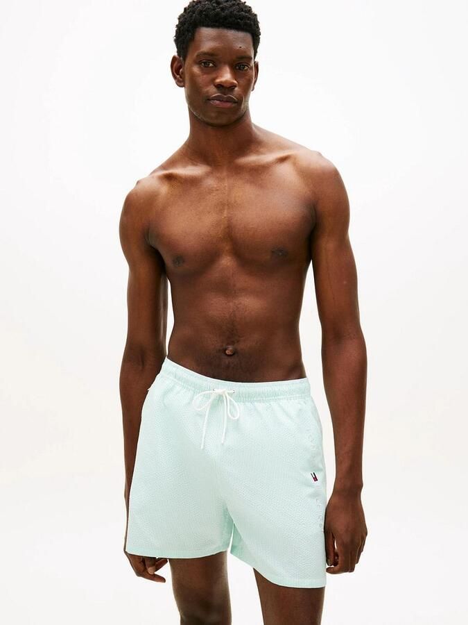Tommy Hilfiger Zwembroek Drawstring Seersucker Aqua - Foto 3