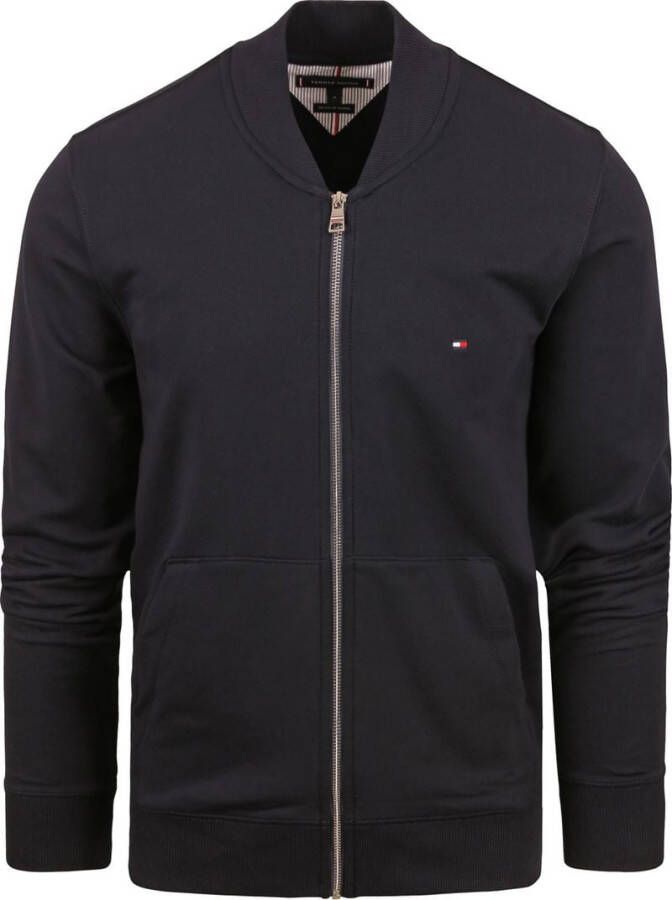 TOMMY HILFIGER Heren Truien & Vesten 1985 Baseball Collar Zip Through Donkerblauw