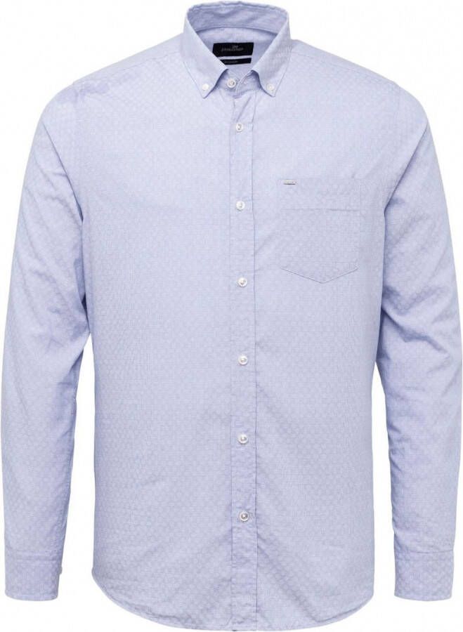 Vanguard slim fit overhemd met all over print 5316 lichtblauw