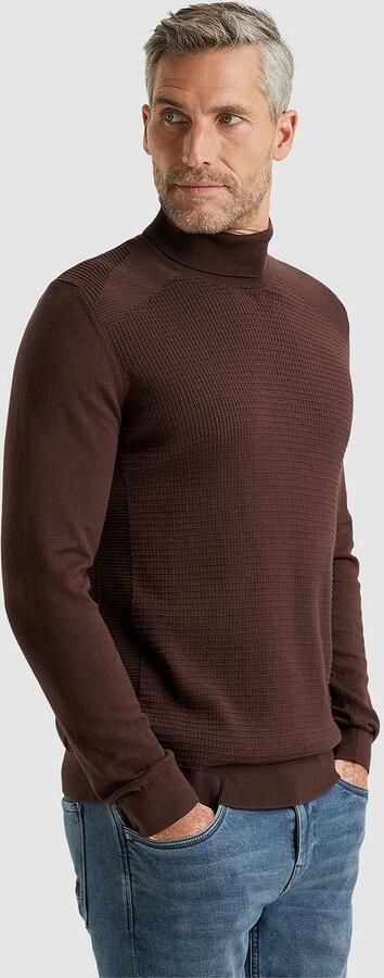 Vanguard Sweater Coltrui Structuur Bruin - Foto 3