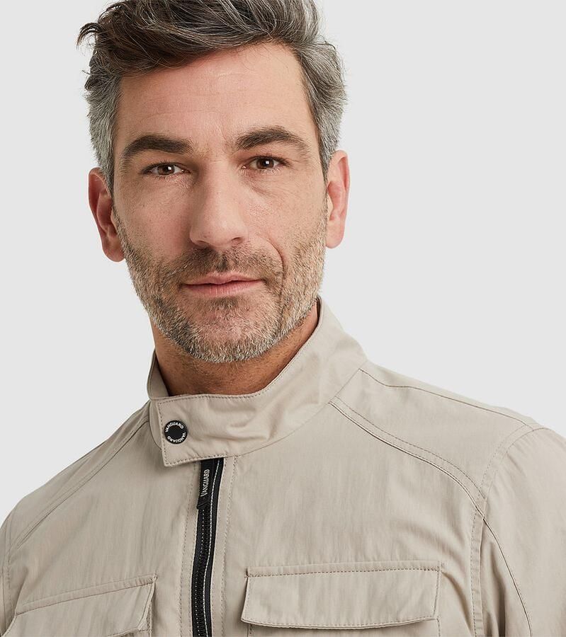VANGUARD Heren Jassen Short Jacket Mech Cotton Racechase Beige - Foto 3