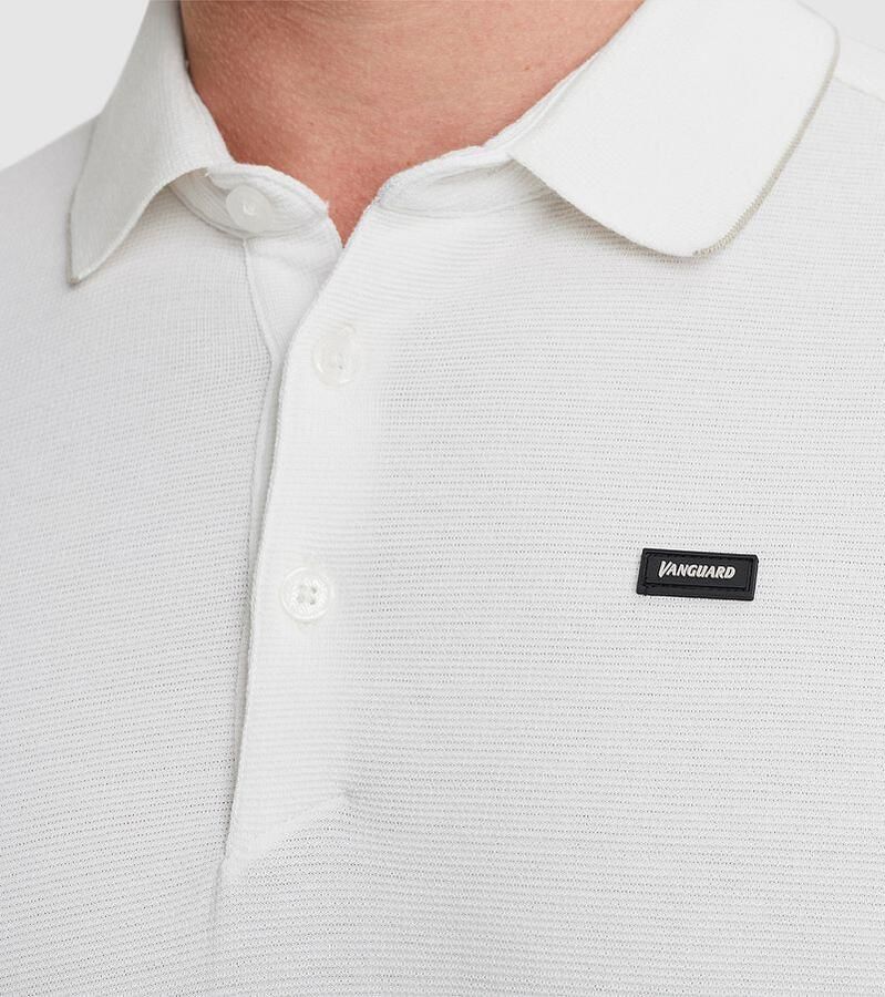 VANGUARD Heren Polo's & T-shirts Short Sleeve Polo Pique Waffle Structure Ecru - Foto 2
