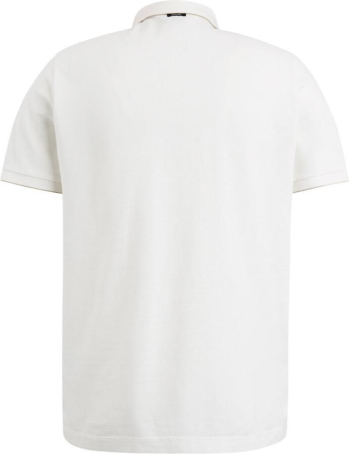 VANGUARD Heren Polo's & T-shirts Short Sleeve Polo Pique Waffle Structure Ecru - Foto 4