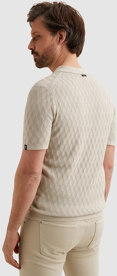 Vanguard T-shirt Knitted Poloshirt Half-Zip Ecru - Foto 7