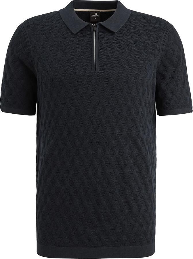 Vanguard Polo Shirt Korte Mouw Knitted Poloshirt Half-Zip Navy - Foto 2