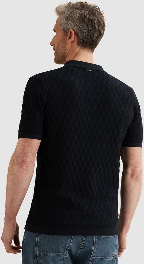 Vanguard Polo Shirt Korte Mouw Knitted Poloshirt Half-Zip Navy - Foto 5