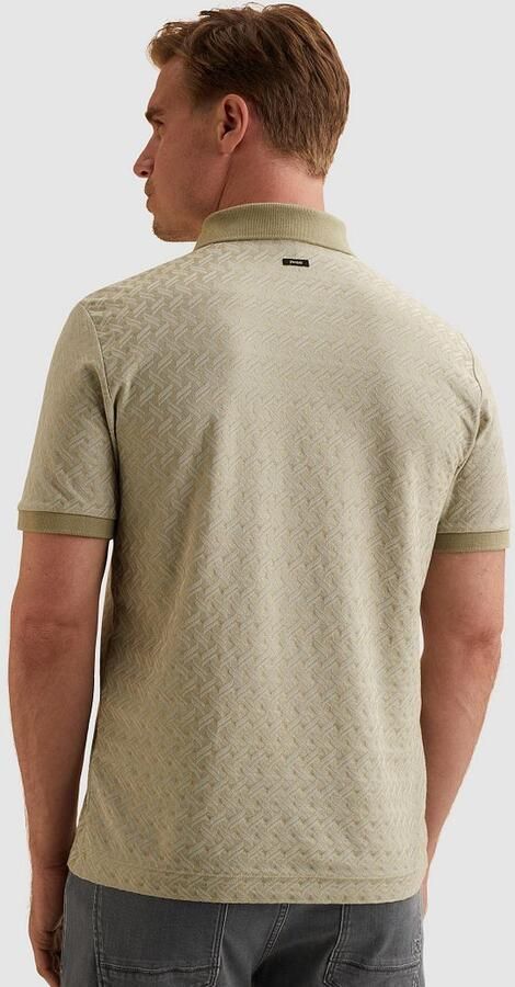 Vanguard Polo Shirt Korte Mouw Knitted Poloshirt Jacquard Print Groen - Foto 6