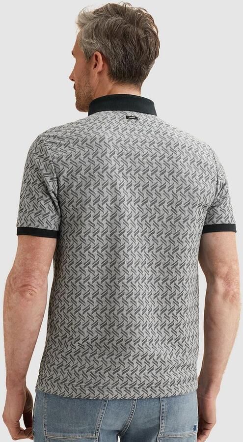 Vanguard Knitted Poloshirt Jacquard Print Navy - Foto 3