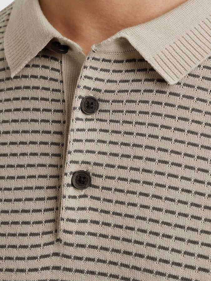 Vanguard Knitted Poloshirt Print Beige - Foto 2