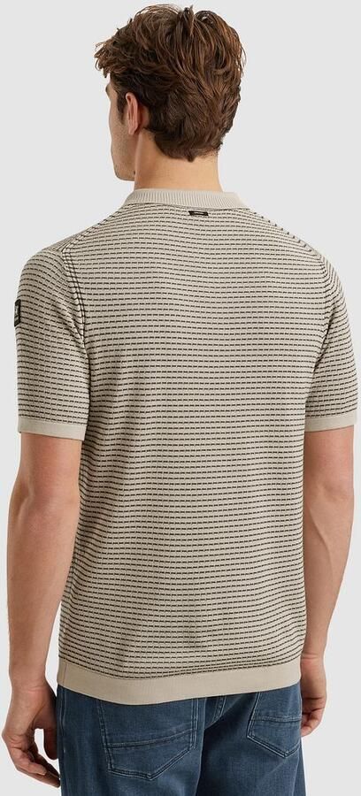 Vanguard Knitted Poloshirt Print Beige - Foto 3