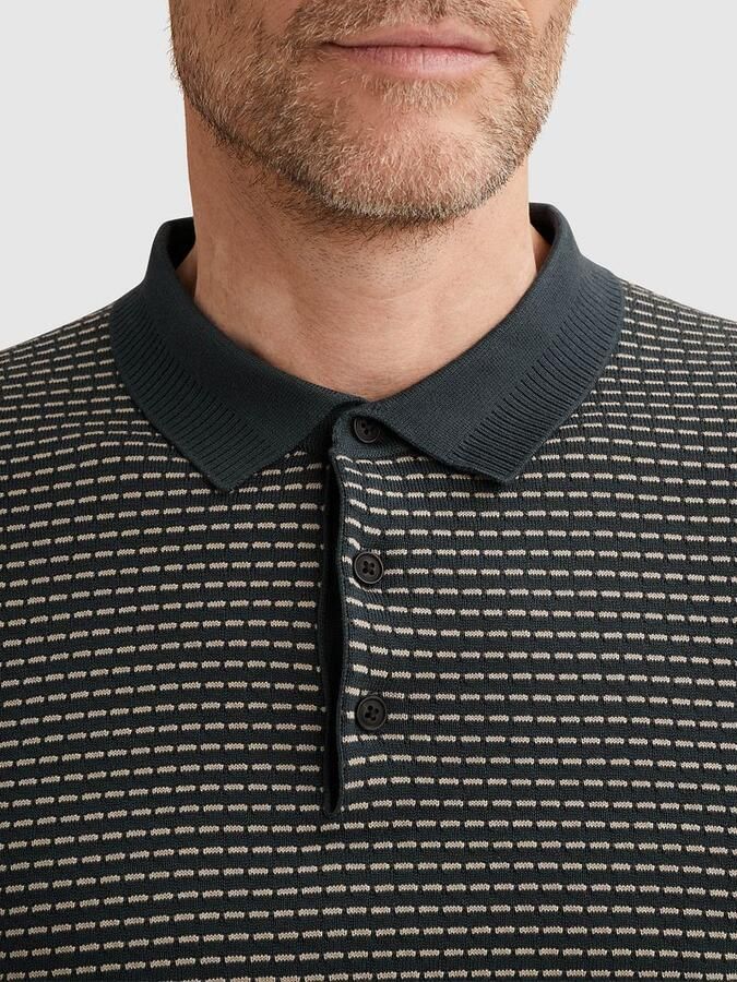 Vanguard Polo Shirt Korte Mouw Knitted Poloshirt Streep Navy - Foto 3