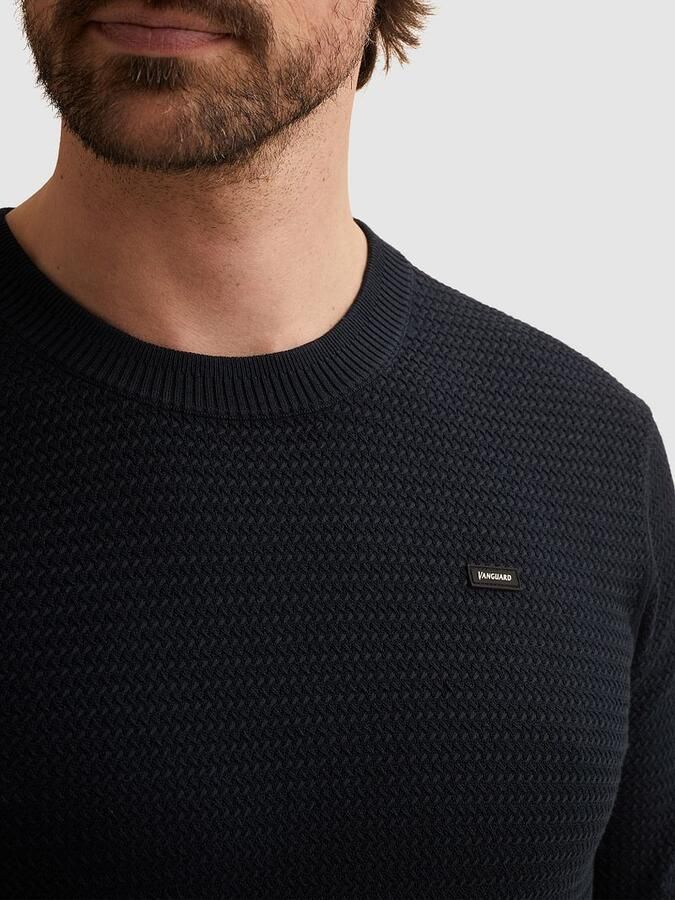 Vanguard Knitted T-Shirt Navy - Foto 3