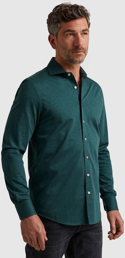Vanguard regular fit strijkvrij overhemd met logo donkergroen - Foto 5