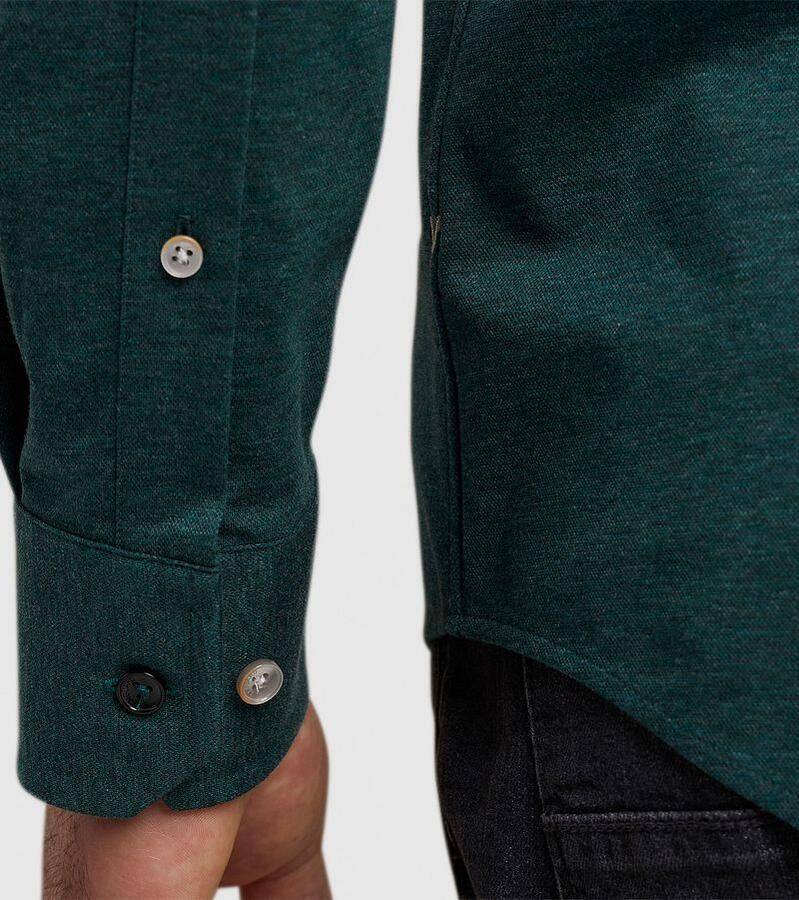 Vanguard regular fit strijkvrij overhemd met logo donkergroen - Foto 3