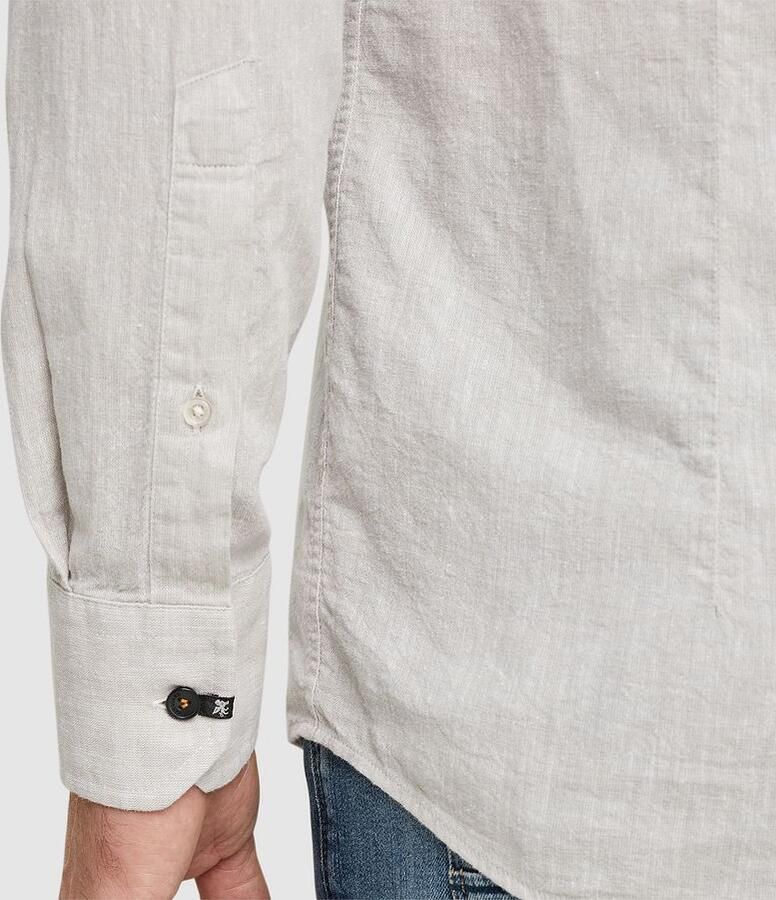 Vanguard Overhemd Lange Mouw Overhemd Linnen Beige - Foto 2