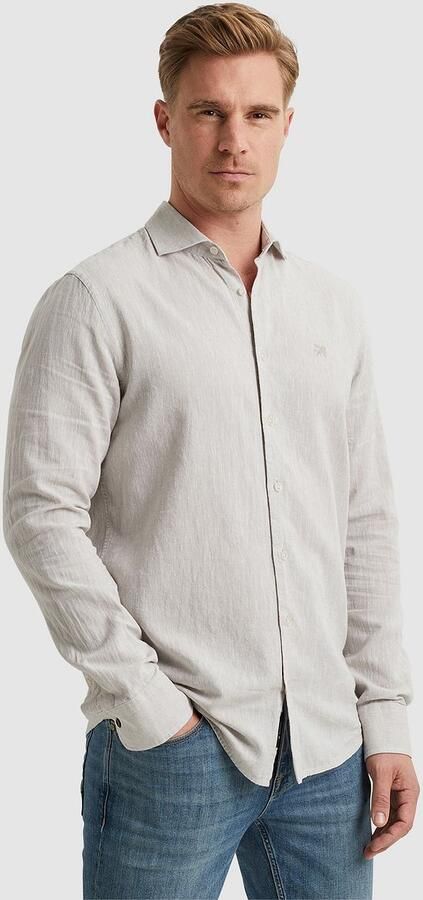 Vanguard Overhemd Lange Mouw Overhemd Linnen Beige - Foto 4
