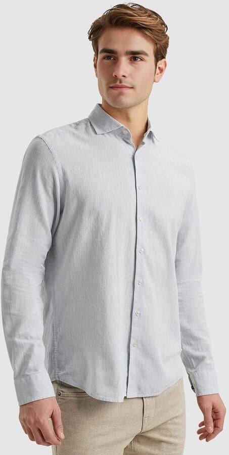 Vanguard Overhemd Lange Mouw Overhemd Linnen Blend Lichtblauw - Foto 3