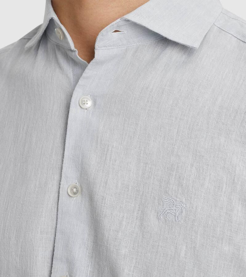 Vanguard Overhemd Lange Mouw Overhemd Linnen Blend Lichtblauw