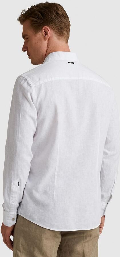 Vanguard Witte Casual Overhemd Long Sleeve Shirt Linen Cotton Blend - Foto 4