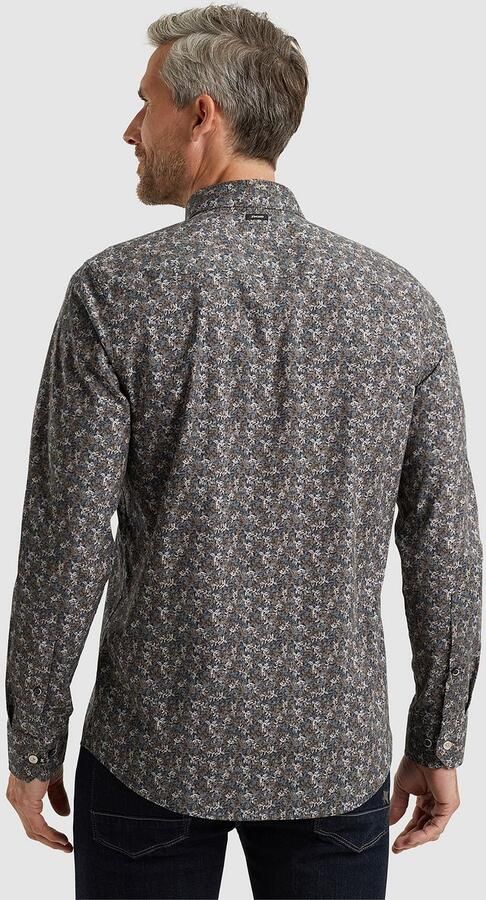 Vanguard Gedrukt lange mouw poplin overhemd Black Heren - Foto 3