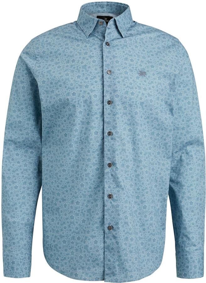 Vanguard Overhemd Lange Mouw Overhemd Print Lichtblauw
