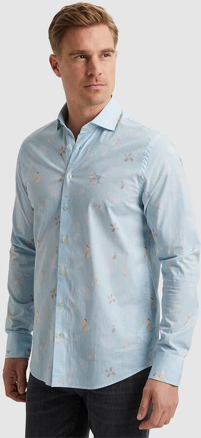 Vanguard regular fit overhemd met all over print lichtblauw - Foto 5
