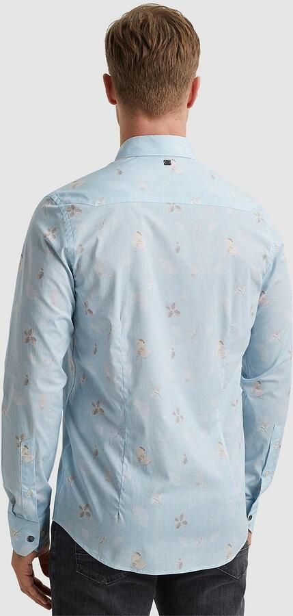 Vanguard regular fit overhemd met all over print lichtblauw - Foto 4