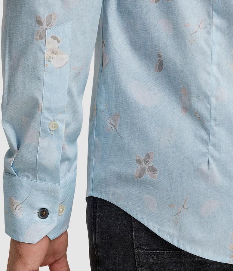 Vanguard regular fit overhemd met all over print lichtblauw - Foto 3