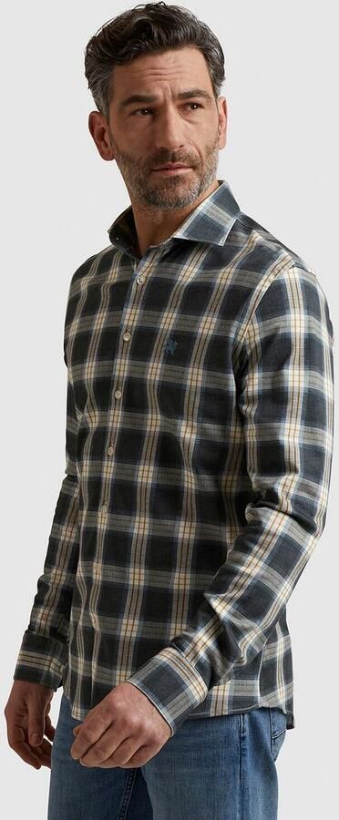 Vanguard Overhemd Lange Mouw Overhemd Ruit Donkerblauw - Foto 3