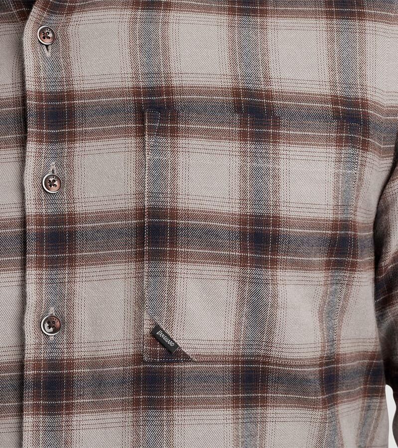 Vanguard Overhemd Lange Mouw Overhemd Ruiten Taupe