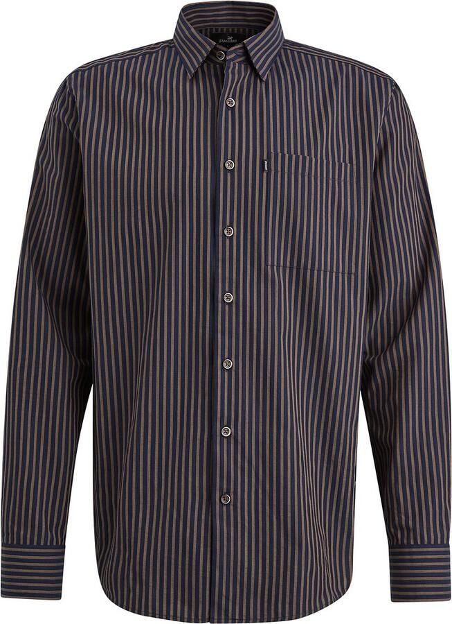 Vanguard Overhemd Lange Mouw Overhemd Strepen Navy Bruin - Foto 5