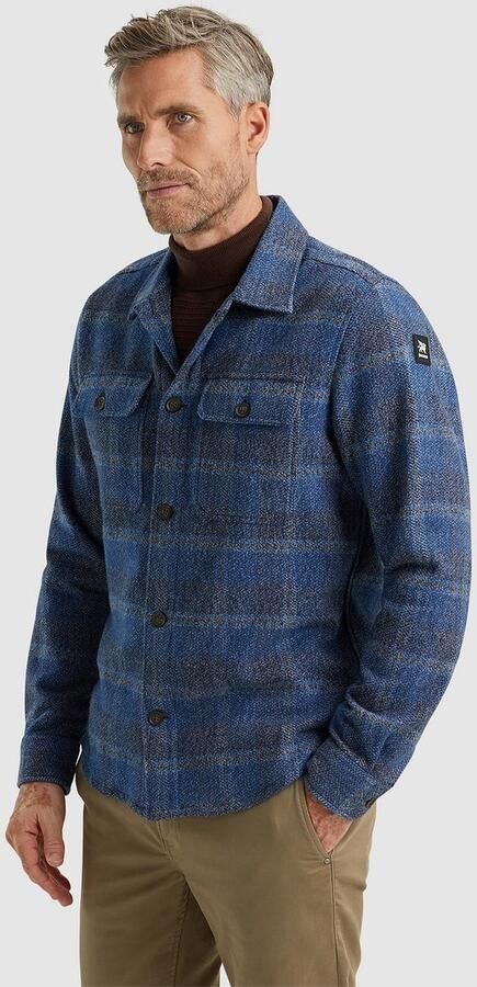 Vanguard Sweater Overshirt Brushed Ruit Blauw - Foto 3
