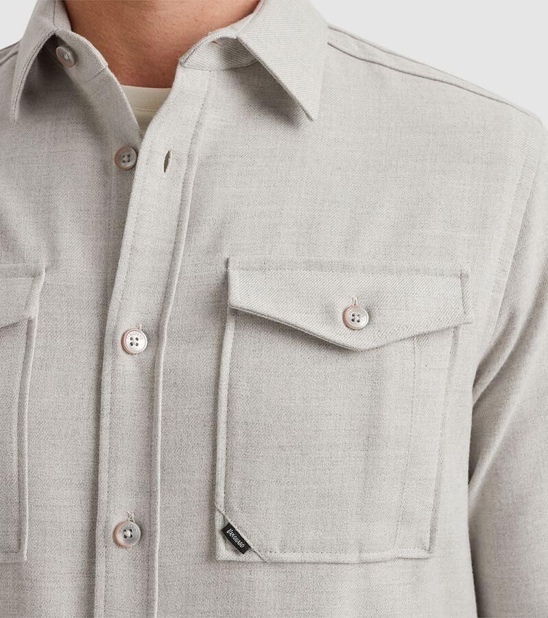 Vanguard Melange Twill Lange Mouw Shirt Blue Heren - Foto 2