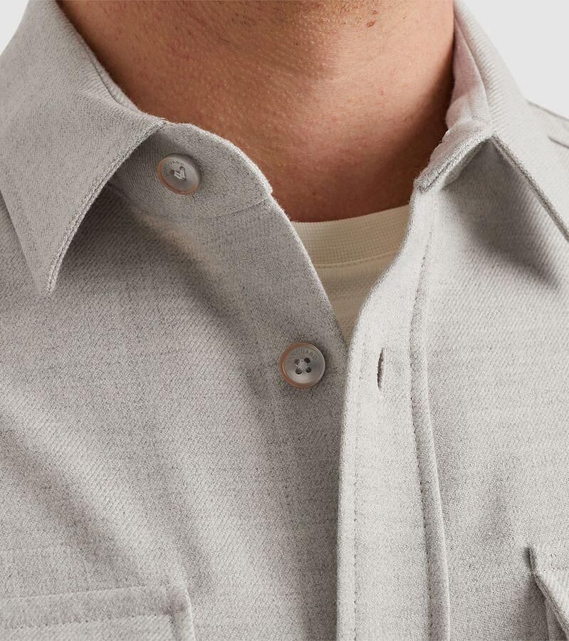 Vanguard Melange Twill Lange Mouw Shirt Blue Heren - Foto 3