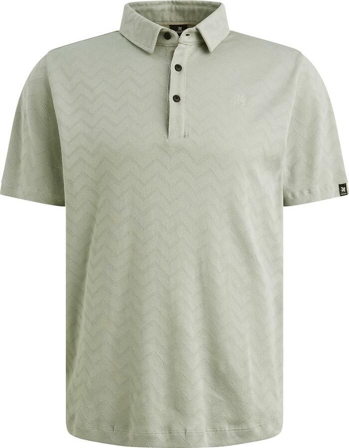 Vanguard Polo Shirt Korte Mouw Poloshirt Jacquard Jersey Groen