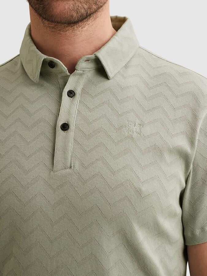 Vanguard Polo Shirt Korte Mouw Poloshirt Jacquard Jersey Groen - Foto 4
