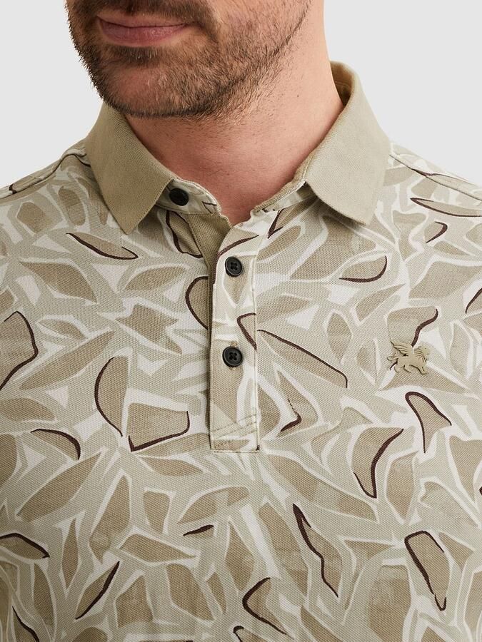Vanguard Poloshirt Piqué Print Beige - Foto 2